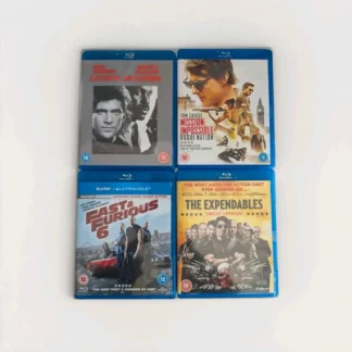 4 Blu-ray Lethal Weapon, Mission: Impossible Rogue Nation, Fast & Furious 6 & The Expendables