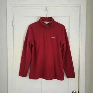 Regatta Great Outdoors Red Fleece 1/4 Zip Pullover – UK 18 / L