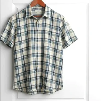 Mountain Warehouse Men’s Plaid Short Sleeve Shirt Size 3XL Check Button-Up Casual