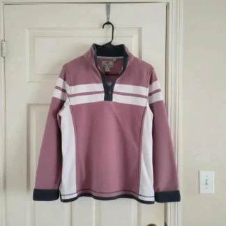 Mens Fat Face Airlie Sweatshirt 1/4 Zip Salmon Pink Pullover Medium